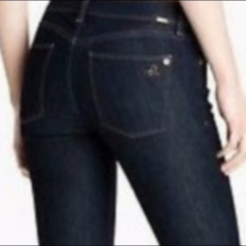 NWOT DL 1961 ANGEL MID RISE SKINNY ANKLE DARK NAVY BLUE COLOR WITH ROSE πΉ GOLD - Picture 9 of 16